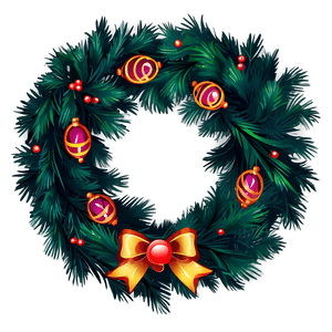 Elegant Christmas Wreath PNG gdk44 PNG