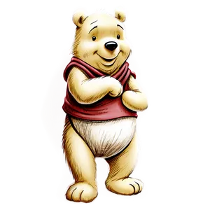 Elegant Classic Pooh Drawing Png 06292024 PNG Image