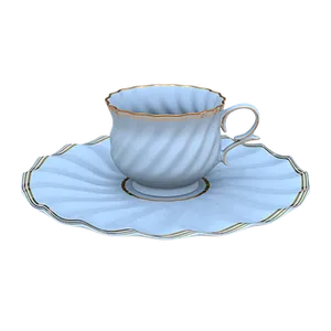 Elegant Coffee Cupand Saucer PNG Image