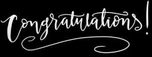 Elegant Congratulations Calligraphy PNG image with transparent background