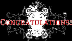 Elegant Congratulations Graphic PNG image with transparent background