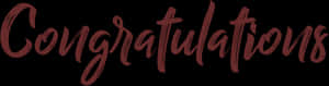Elegant Congratulations Script PNG image with transparent background