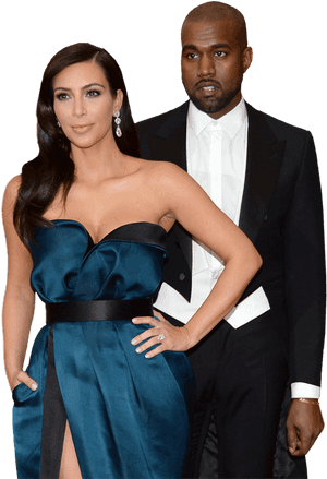 Elegant Couple Event Attire PNG