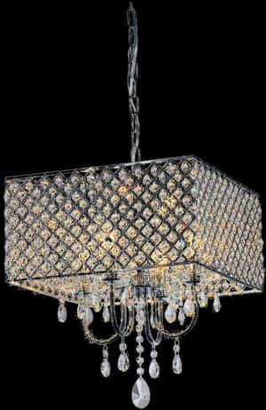 Elegant Crystal Chandelier PNG image with transparent background