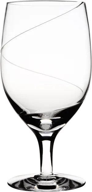 Elegant Crystal Wine Glass PNG Image