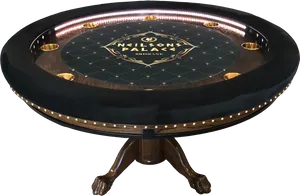 Elegant Custom Poker Table PNG Image