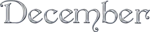 Elegant December Text Design PNG Image