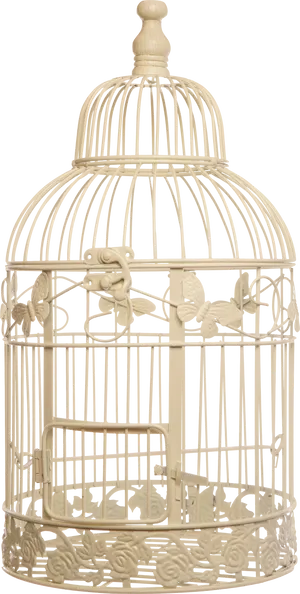 Elegant Decorative Bird Cage PNG Image