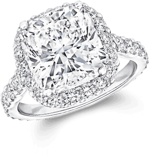 A Graff Cushion Cut Icon Engagement Ring - Graff Icon, HD Png Download PNG image with transparent background