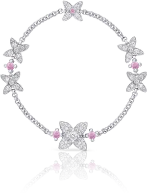 Elegant Diamond Floral Necklace PNG Image