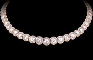 Elegant Diamond Gold Chain Necklace PNG image with transparent background