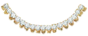 Elegant Diamond Gold Necklace PNG Image