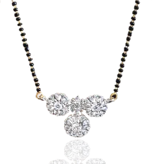 Elegant Diamond Mangalsutra Design PNG Image