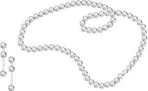 Elegant Diamond Necklace Chain PNG Image