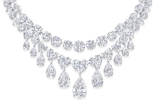 Elegant Diamond Necklace Design PNG Image