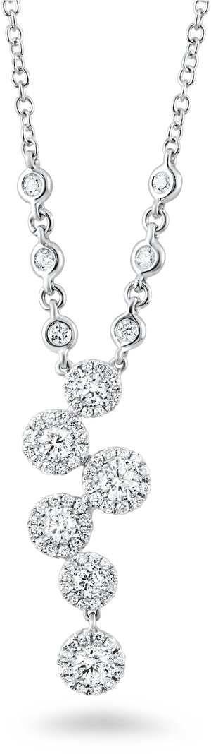 Elegant Diamond Pendant Necklace PNG Image