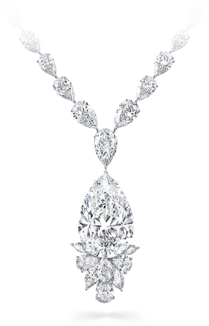 Elegant Diamond Pendant Necklace PNG Image