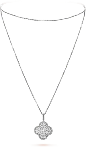 Elegant Diamond Pendant Necklace PNG Image