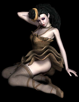 Elegant_ Digital_ Dancer_ Pose PNG
