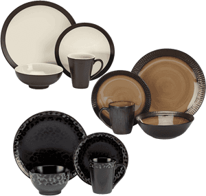 Elegant Dinnerware Set Variety PNG