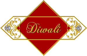Elegant Diwali Greeting Design PNG image with transparent background