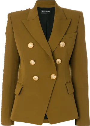 Elegant Double Breasted Jacket PNG Image
