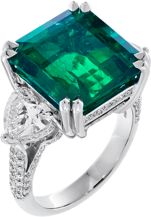 Green Emerald Ring Png, Transparent Png PNG with transparent background