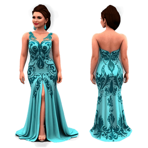 Elegant Evening Dress PNG 05232024 PNG
