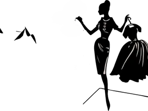 Elegant Fashion Silhouettes Vector PNG Image