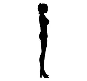 Elegant Female Silhouette PNG Image