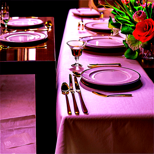 Elegant Fine Dining Table PNG 06252024 PNG with transparent background