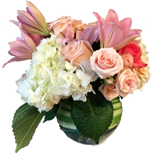 Elegant Floral Arrangement PNG Image