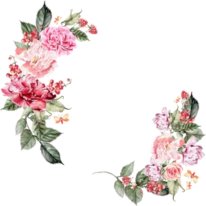 Elegant_ Floral_ Border_ Design PNG Image