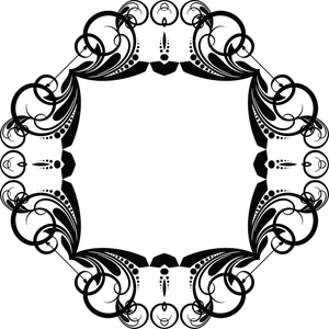 Elegant Floral Circle Frame Design PNG Image