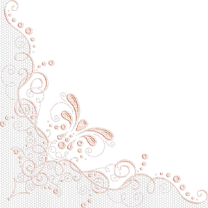 Elegant Floral Corner Design PNG Image