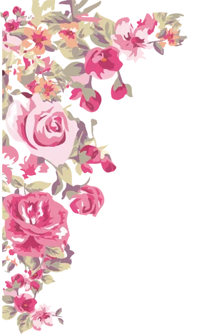 Elegant Floral Corner Design.png PNG Image