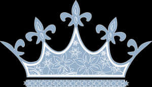 Elegant Floral Crown Graphic PNG image with transparent background