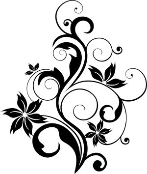 Elegant Floral Design Vector PNG Image