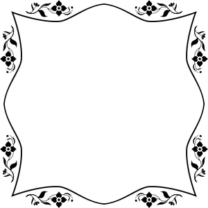 Elegant Floral Frame Design PNG Image