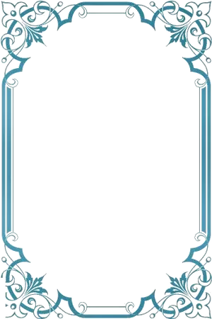 Elegant Floral Frame Design PNG Image