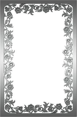 Elegant Floral Frame Design PNG Image