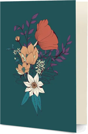 Elegant Floral Illustration Artwork PNG Image