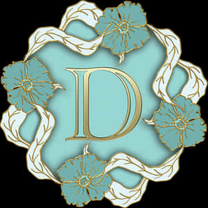 Elegant Floral Letter D Design PNG image with transparent background