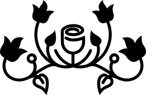 Floral Design Of Flowers And Leaves On Branches Lines - Rose Outline, HD Png Download PNG image with transparent background