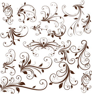 Transparent Decorative Swirls Png - Swirl Floral Decorative Element Vector Graphic, Png Download PNG