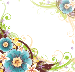 Elegant Floral Vector Design PNG Image