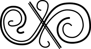 Flourish Two Horizontal Big - Small Black And White Design, HD Png Download PNG with transparent background