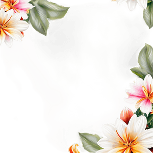 Elegant Flower Border PNG 05252024 PNG