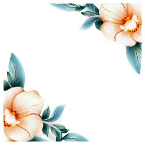 Elegant Flower Border PNG odm39 PNG