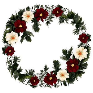 Elegant Flower Frame PNG 4 PNG image with transparent background
